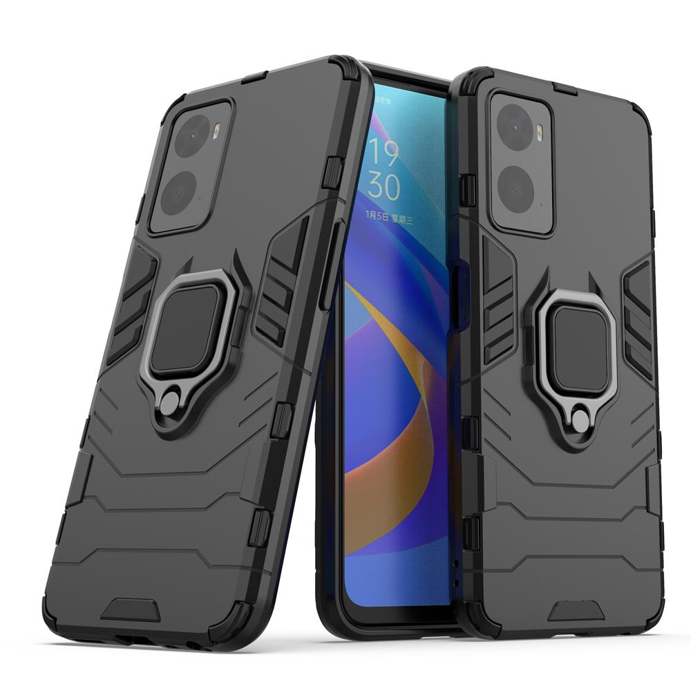 Ốp lưng dành cho Oppo A76 A96 Realme 9i chống sốc iron man kèm nhẫn iring Bảo vệ camera và chống xem video tiện lợi