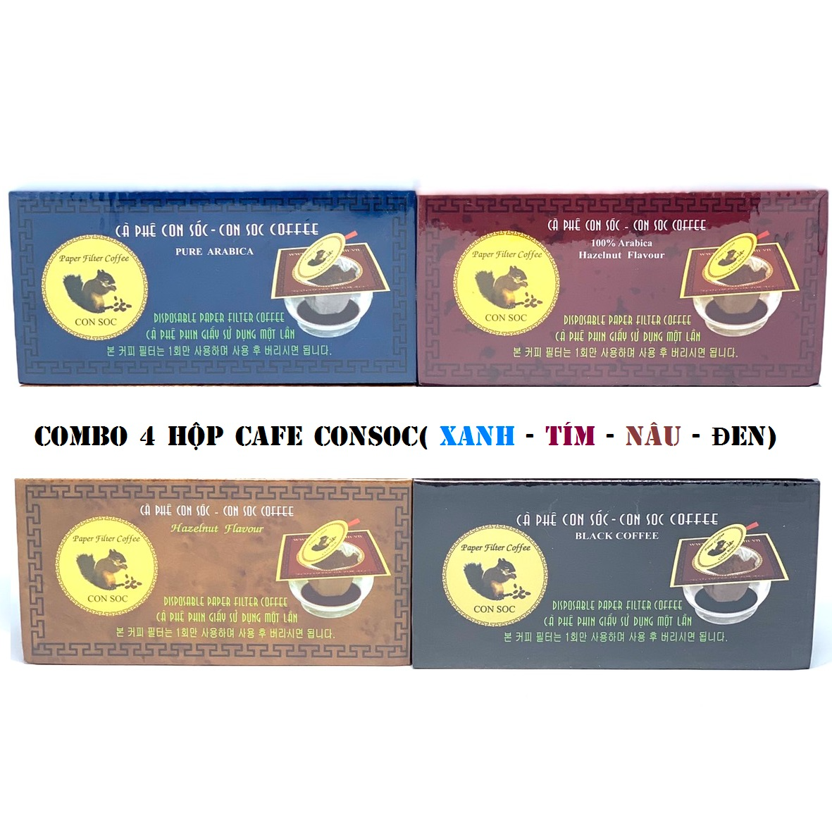 Cà phê phin lọc giấy Con Sóc