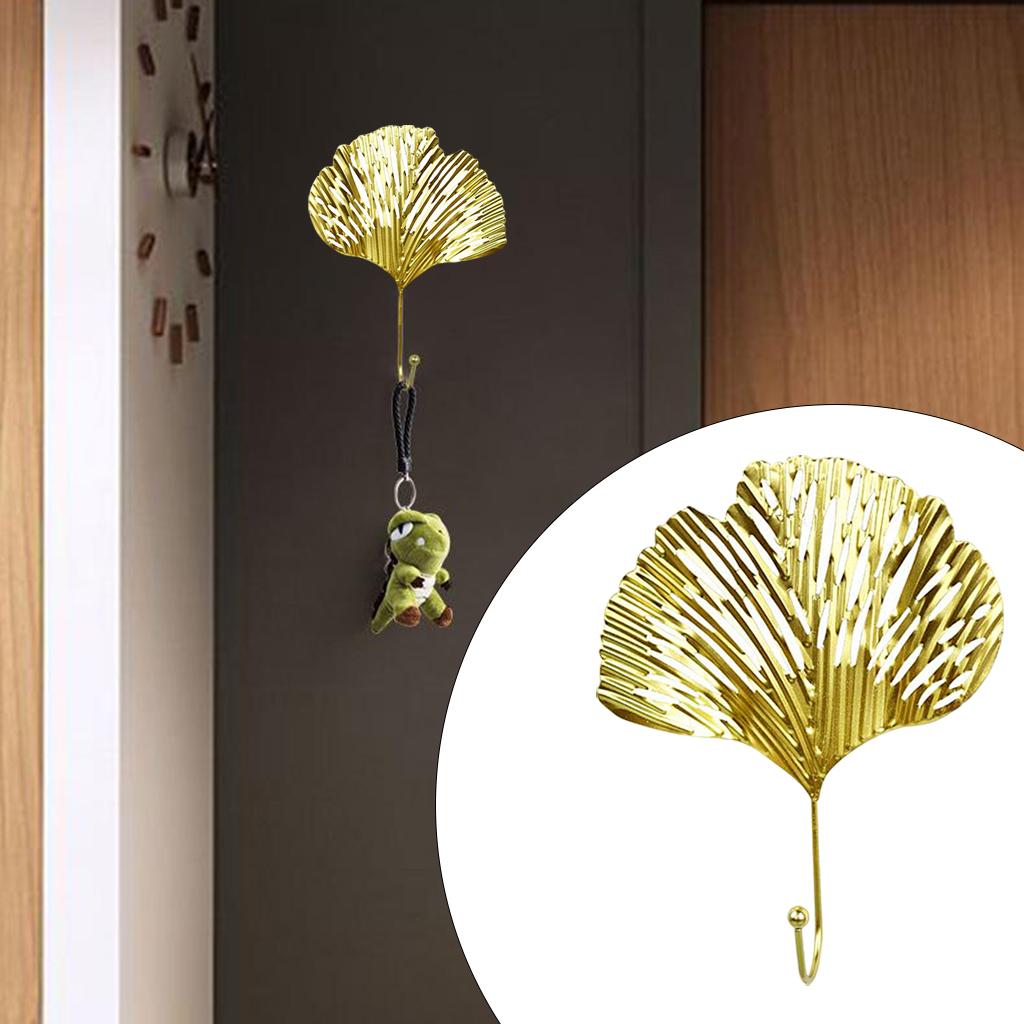 Leaf Shape Hook Door Wall Wardrobe Clothes Bag Key Hanger Home Decor Style 1