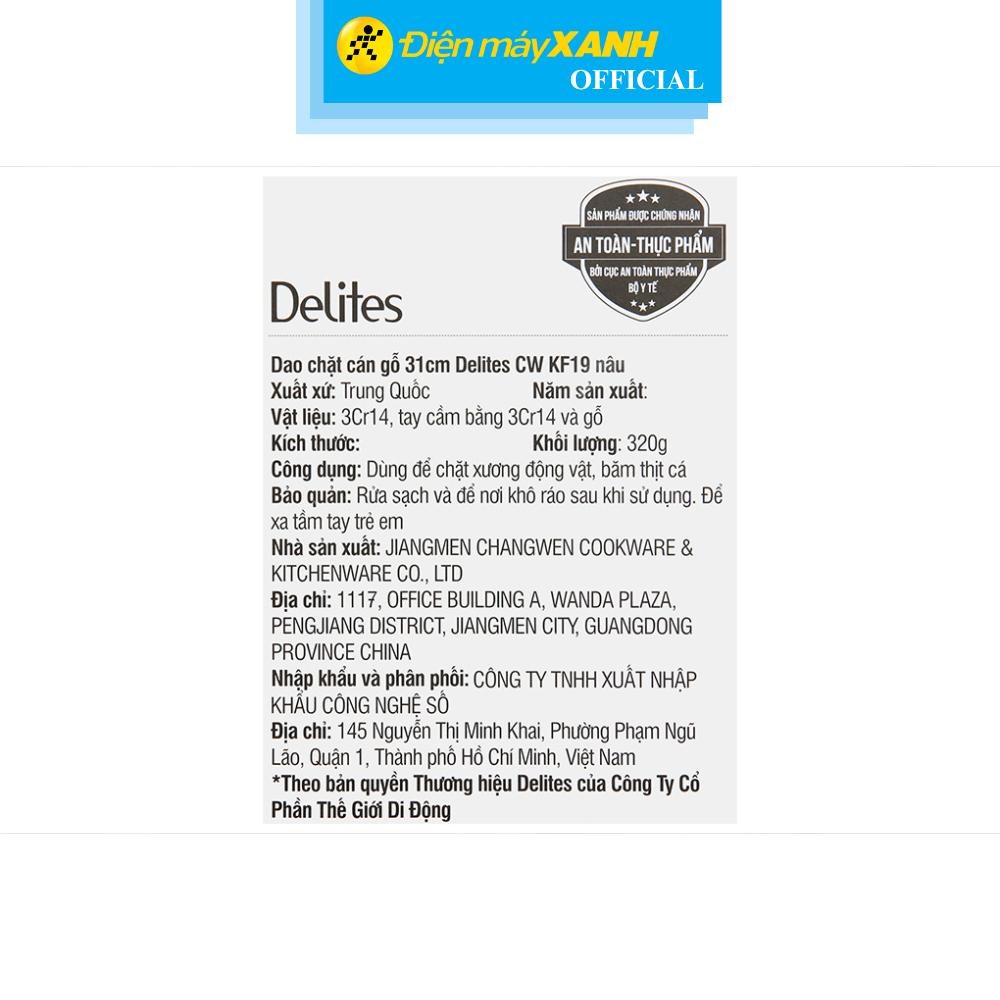 Dao chặt inox Delites CW KF19 - Hàng Chính Hãng