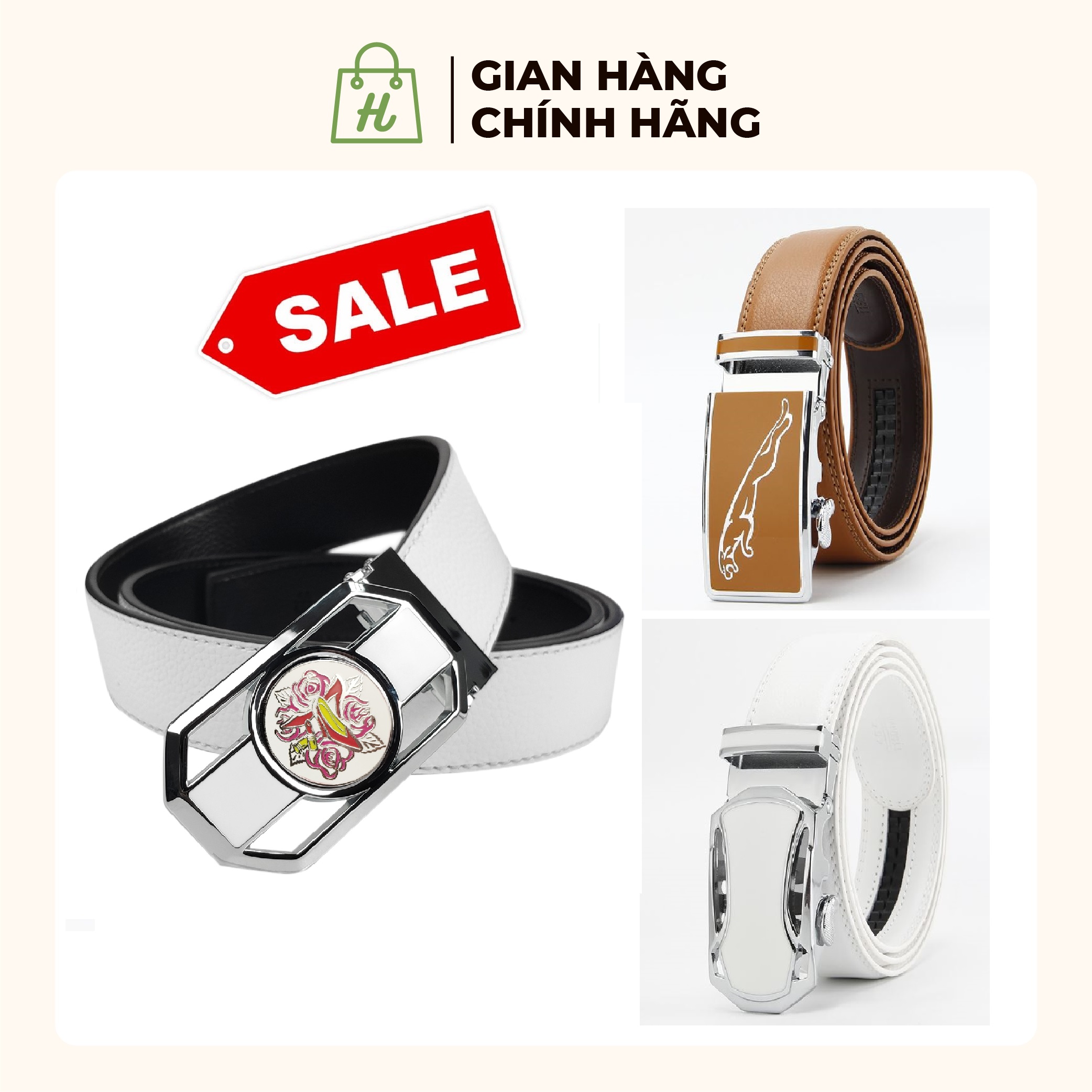 Thắt lưng nam golf bằng da