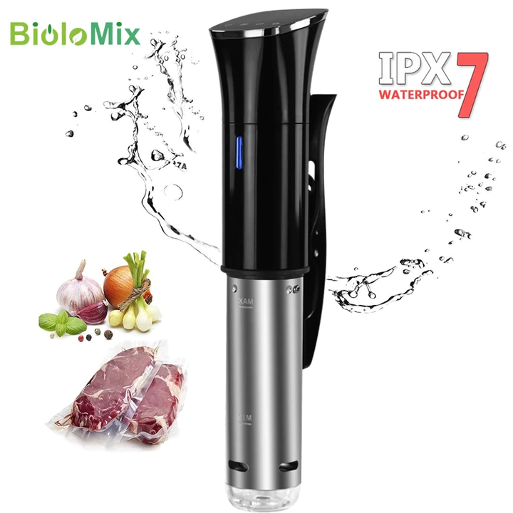 Máy nấu chậm Sous Vide, thương hiệu cao cấp Biolomix SV-8002 - Bảng điều khiển hẹn giờ kỹ thuật số giúp nhiệt độ chính xác - HÀNG NHẬP KHẨU