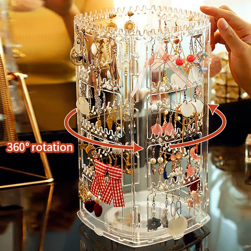 Hộp Đựng Trang Sức Xoay 360 Độ