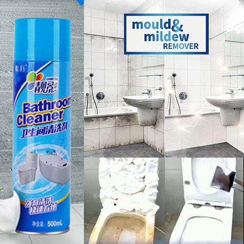 Bình Xịt Bọt Tuyết Cầm Tay Giúp Tẩy Rửa Nhà Vệ Sinh Bathroom Cleaner 500ml XANH