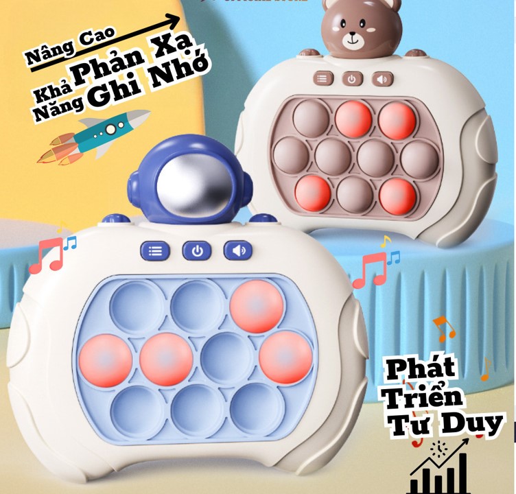 Đồ chơi Pop it thế hệ mới - máy game giải trí bấm nút theo đèn nhạc với nhiều level cho mọi lứa tuổi