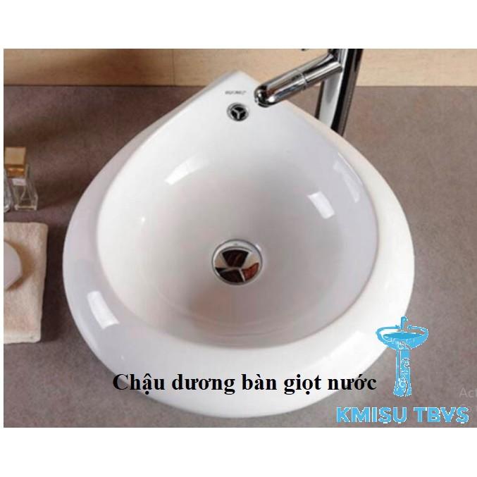 Chậu lavabo, tChậu rửa mặt dương bàn hình giọt nước. Kmisu thiết bị vệ sinh