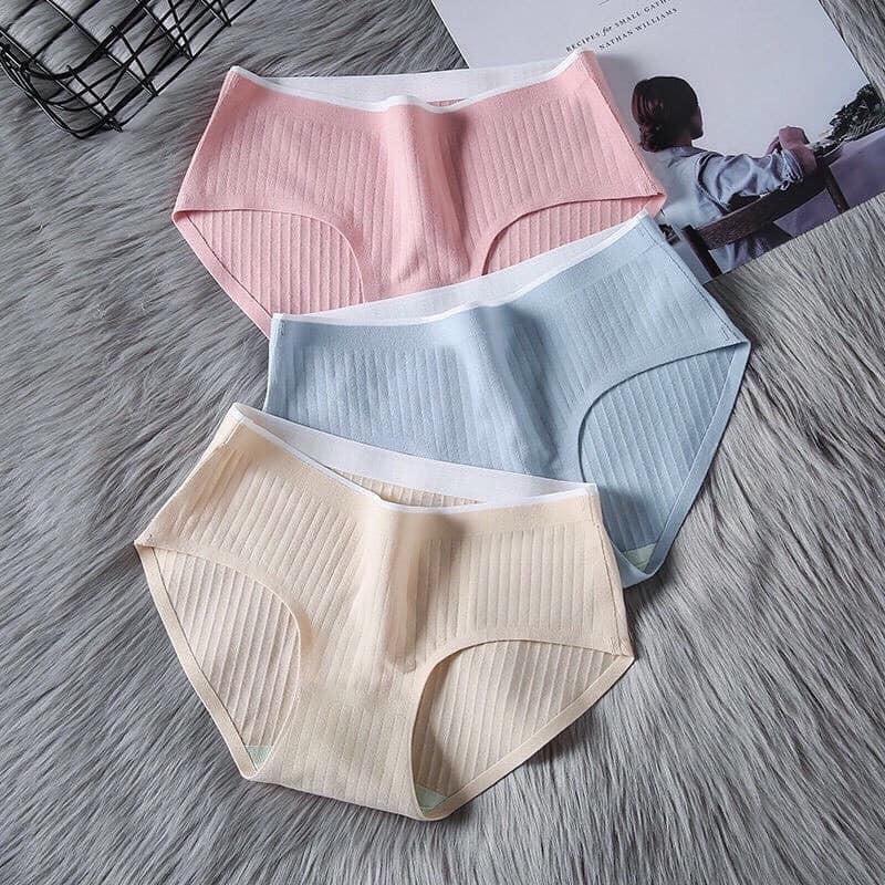 Quần Lót Cotton Gân Tăm Không Đường May Kháng Khuẩn