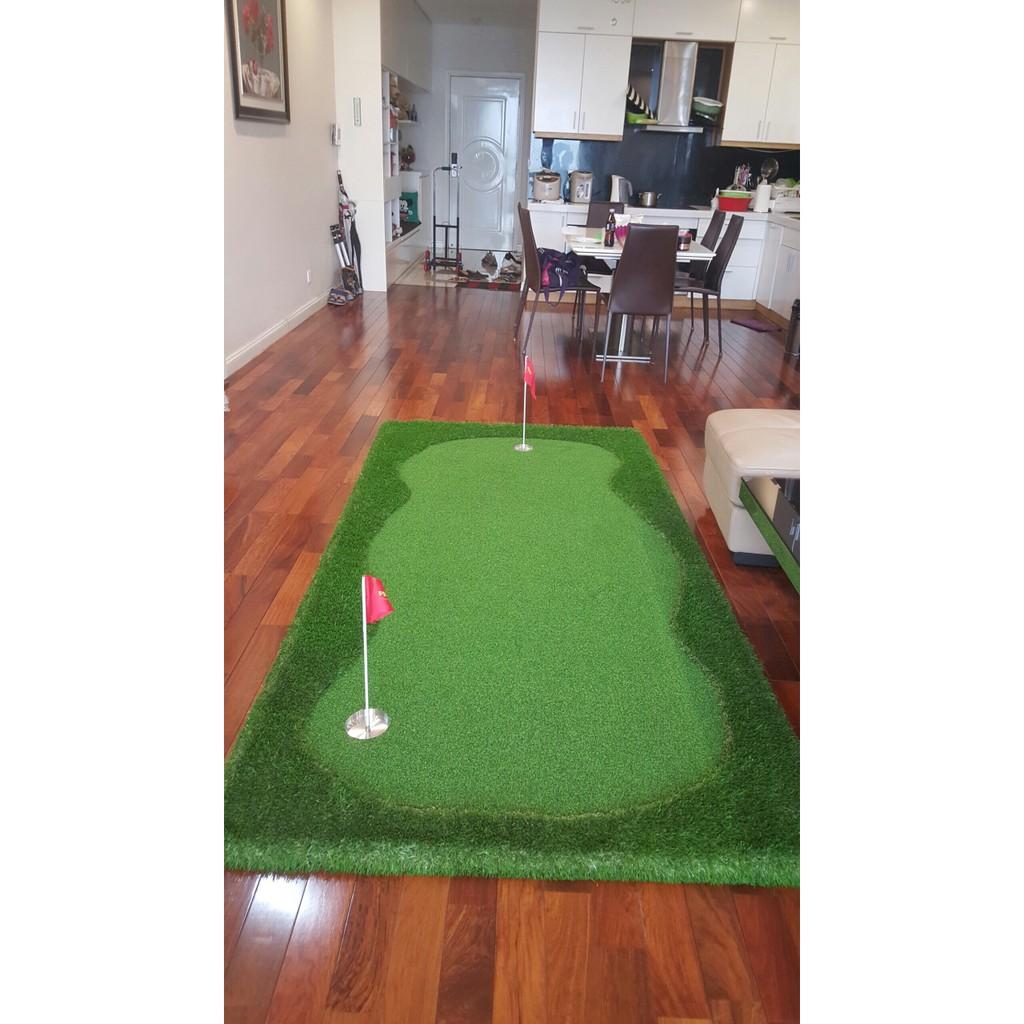 THẢM PUTTING GOLF 125X255CM KÈM 2 HỐ CỜ