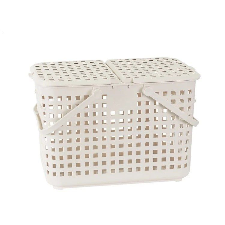 Giỏ đựng đồ sơ sinh làn nhựa đựng đồ cho mẹ đi sinh có nắp phong cách bắc âu MH(2608)