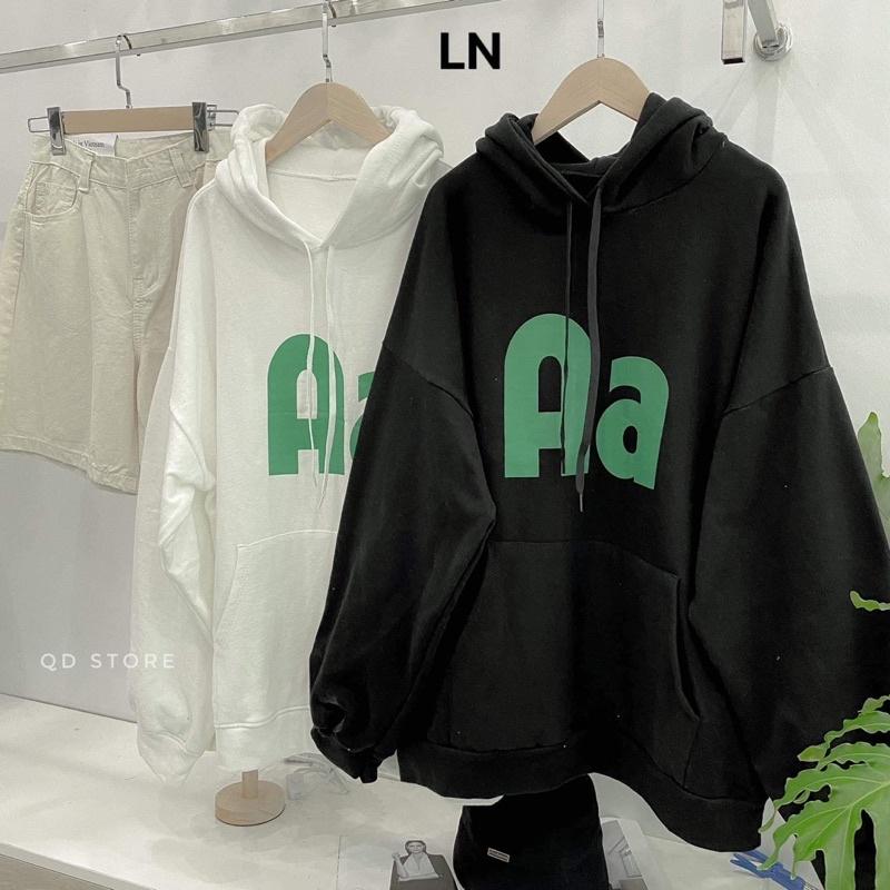 Áo hoodie chữ Aa mũ 2 lớp DA6