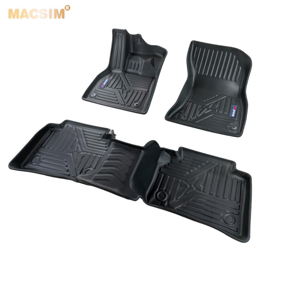 Thảm lót sàn xe ô tô New Audi Q5 2018- đến nay Nhãn hiệu Macsim chất liệu nhựa TPE đúc khuôn cao cấp - màu đen