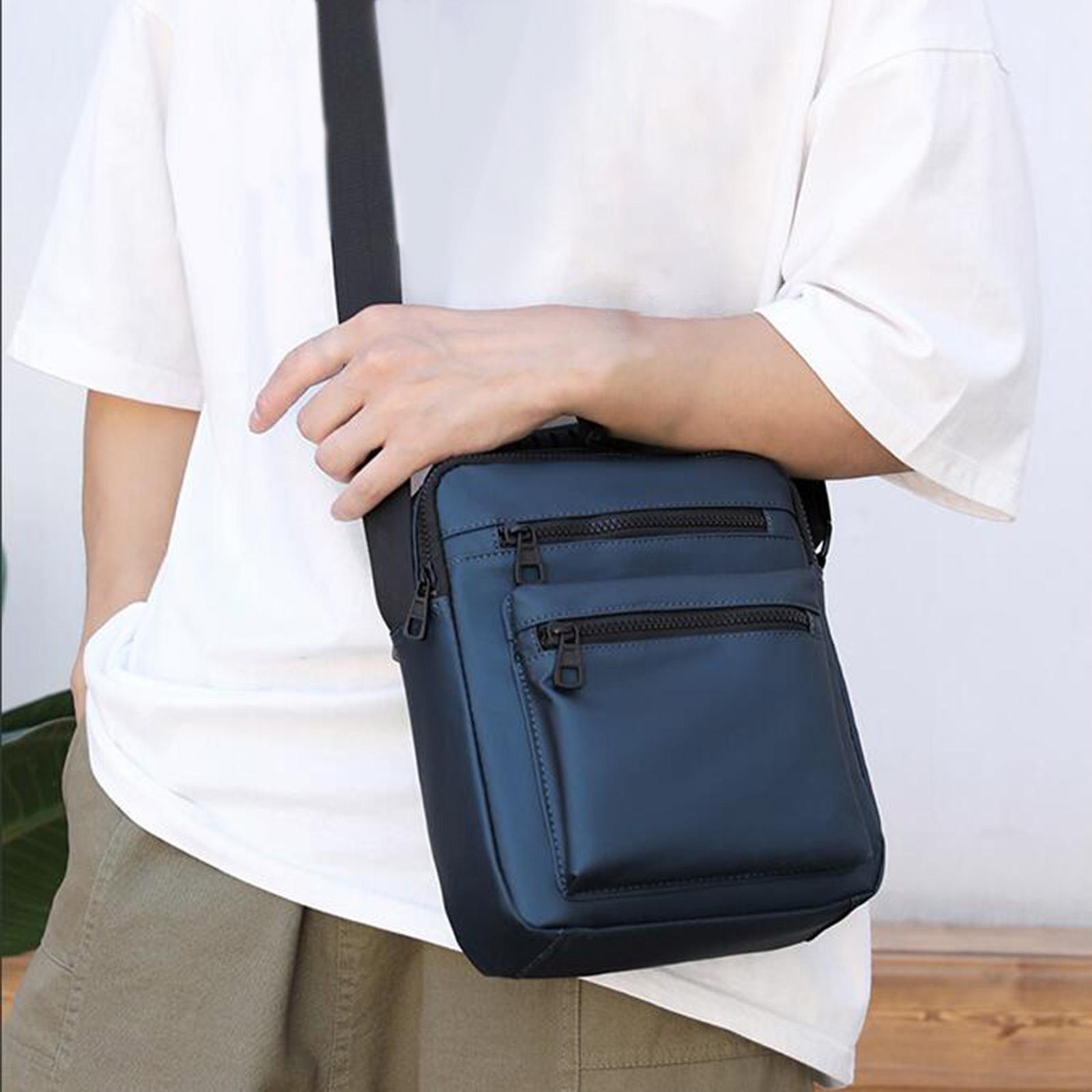 Men's Bag Shoulder Bags Gift for Family Friends Zipper Birthday Party Utility Cross Body Bag Satchel Bag for Traveling Work Hiking