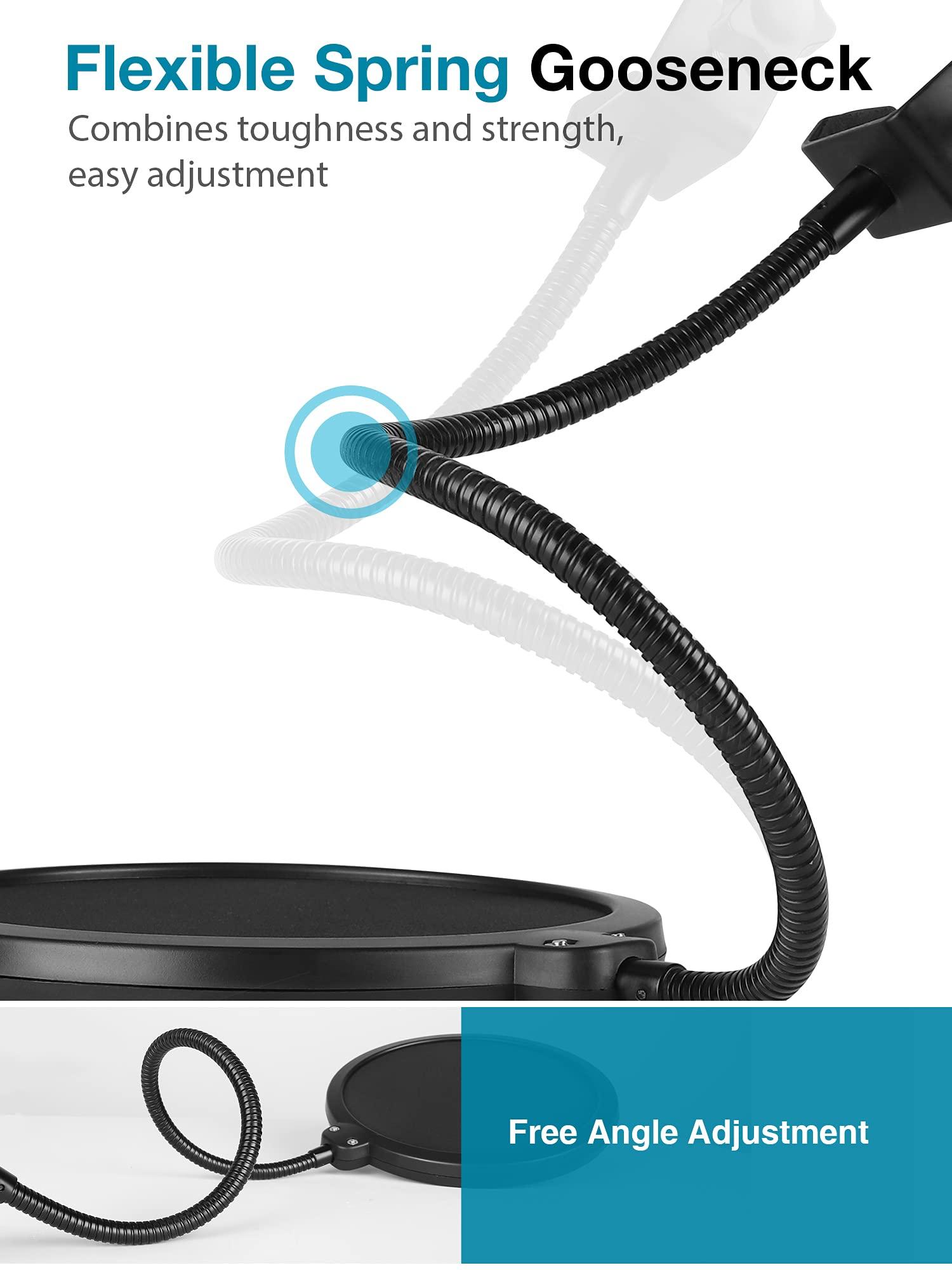 Micrô bộ lọc pop với bảo vệ âm thanh hai lớp bảo vệ popfilter cho màu xanh Yeti và studio ghi âm studio