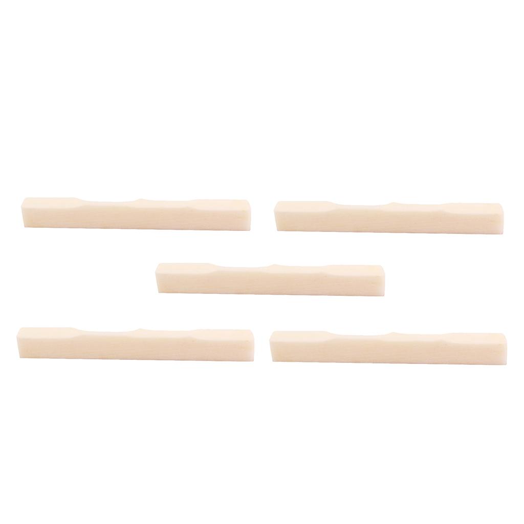 5 Pieces Bone Bridge Saddles Ukulele Guitar Bone Saddle Musical Instruments And DJ Equipment