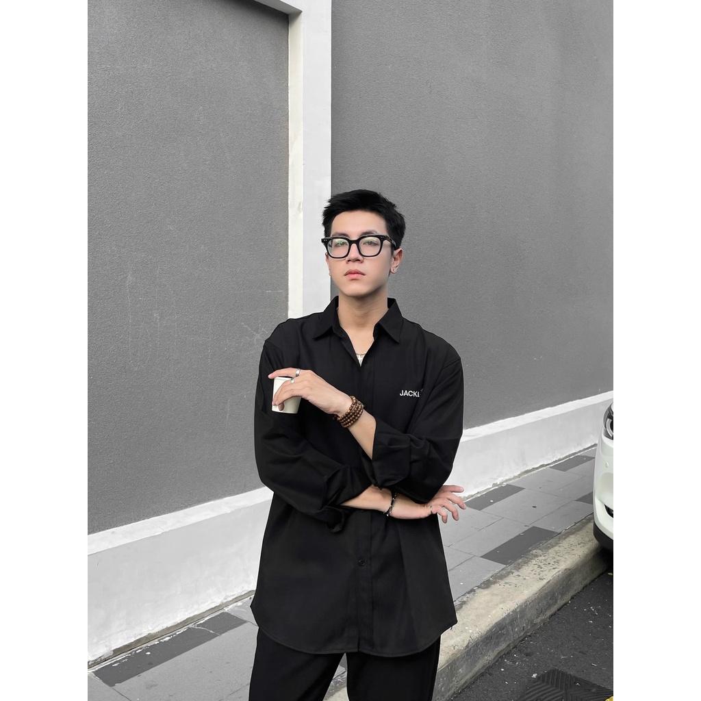 Áo Sơmi dài tay Kaki Dorightfearnothing, Áo sơ-mi dài tay nam nữ unisex form rộng, Local Brand JACK LANE