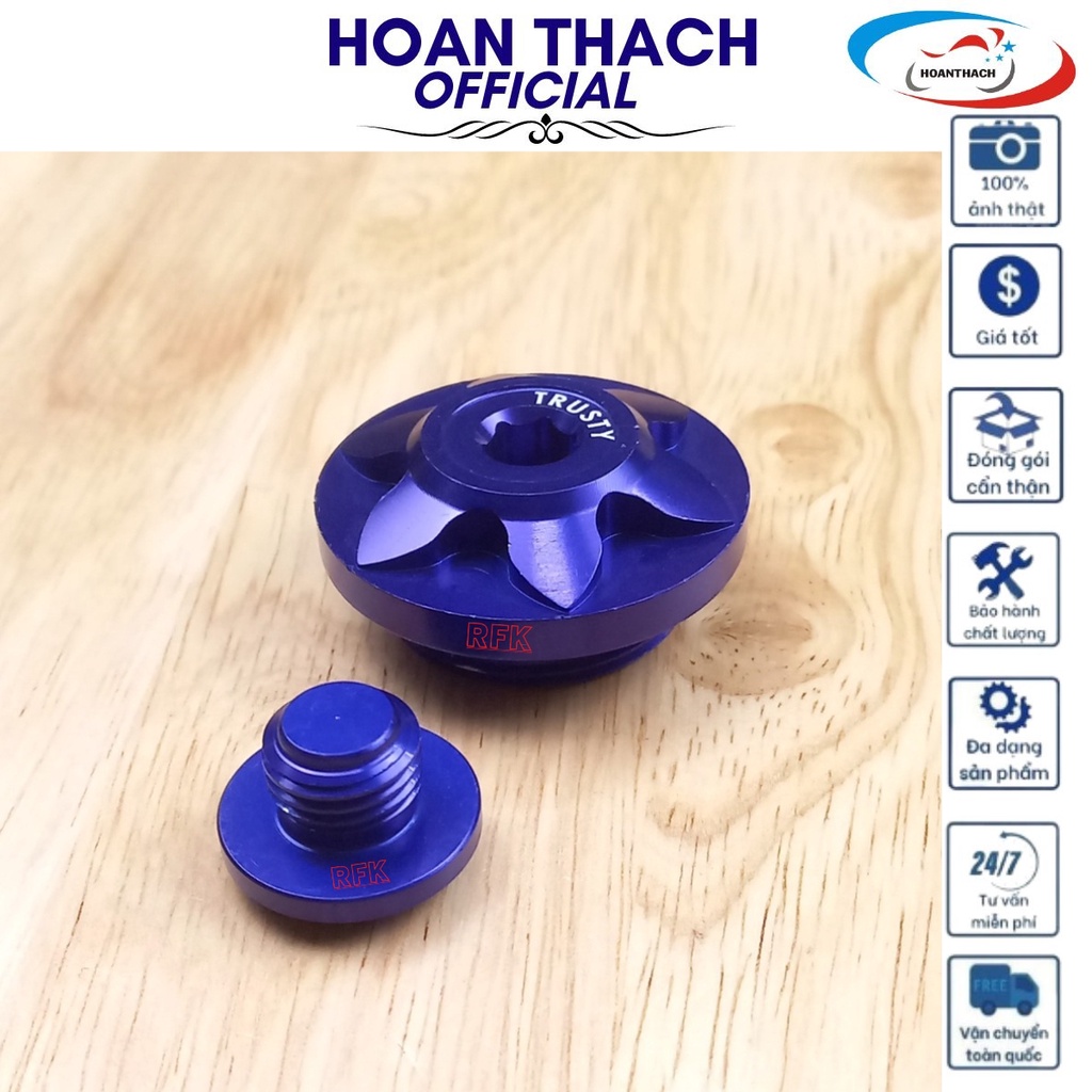 Ốc Mâm Lửa Honda (Màu Xanh) Hàng thường dùng cho nhiều dòng xe HOANTHACH SP001163