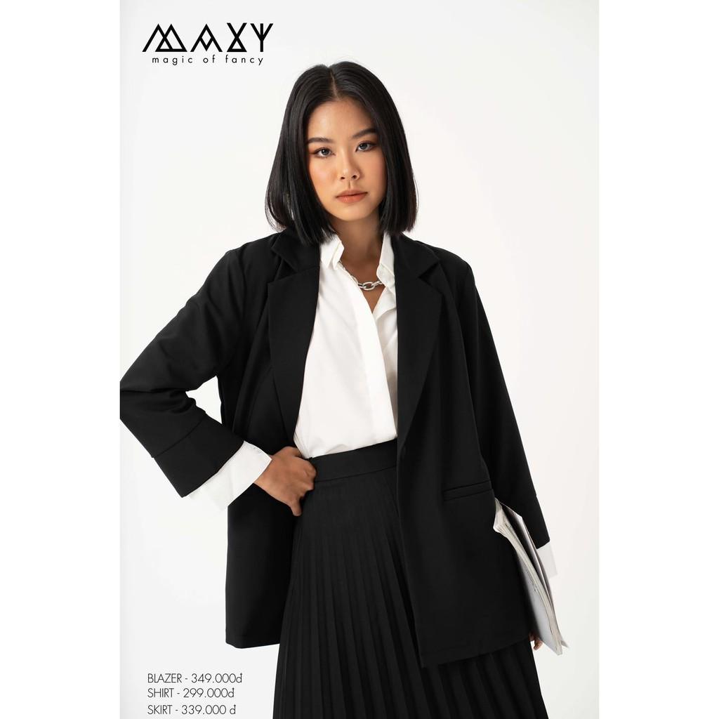 Áo khoác blazer phong cách Hàn Quốc black blazer Maxy Workshop