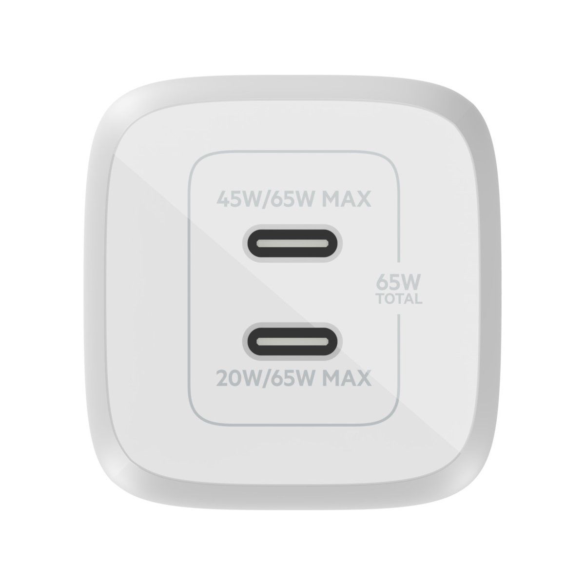 Adapter sạc nhanh 2 cổng Belkin 65W USB-C GaN (BoostCharge Pro) - GiaPhucStore | Hàng Chính Hãng