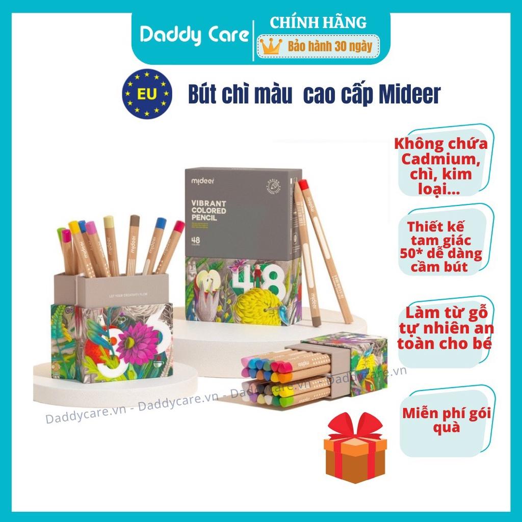 Bút chì màu vẽ tranh cao cấp mideer Vibrant Colored Pencil 24/36/48 màu,Chì vẽ chuyên nghiệp, thiết kế, phác họa cho bé