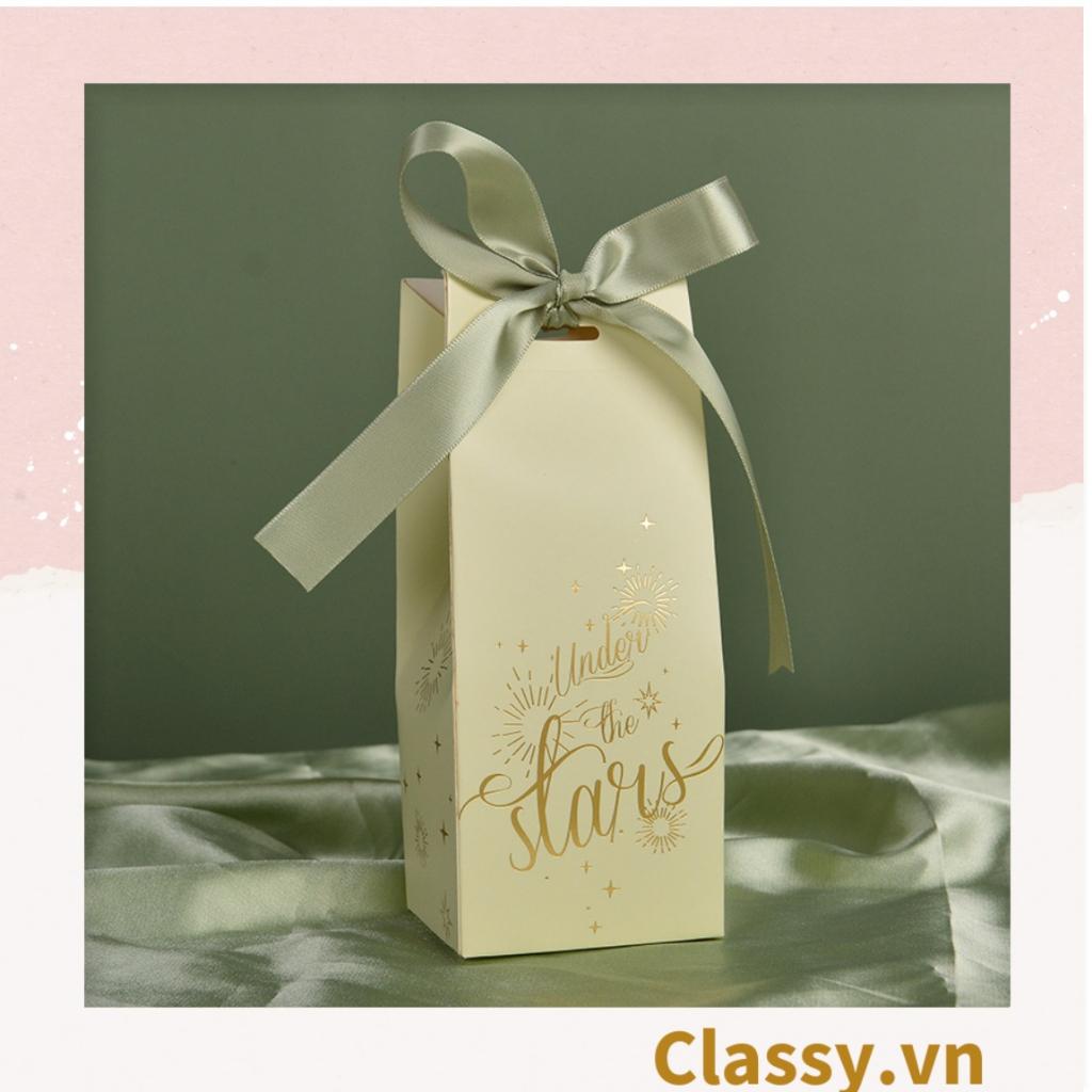 Túi quà tặng Classy, hộp quà tặng thắt nơ đựng son, mỹ phẩm, phụ kiện Q779