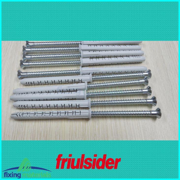 Túi 50 cái tắc kê nhựa cao cấp Friulsider X5- 8x80 (SX tại Ý, kèm theo vít thép bằng mạ kẽm)