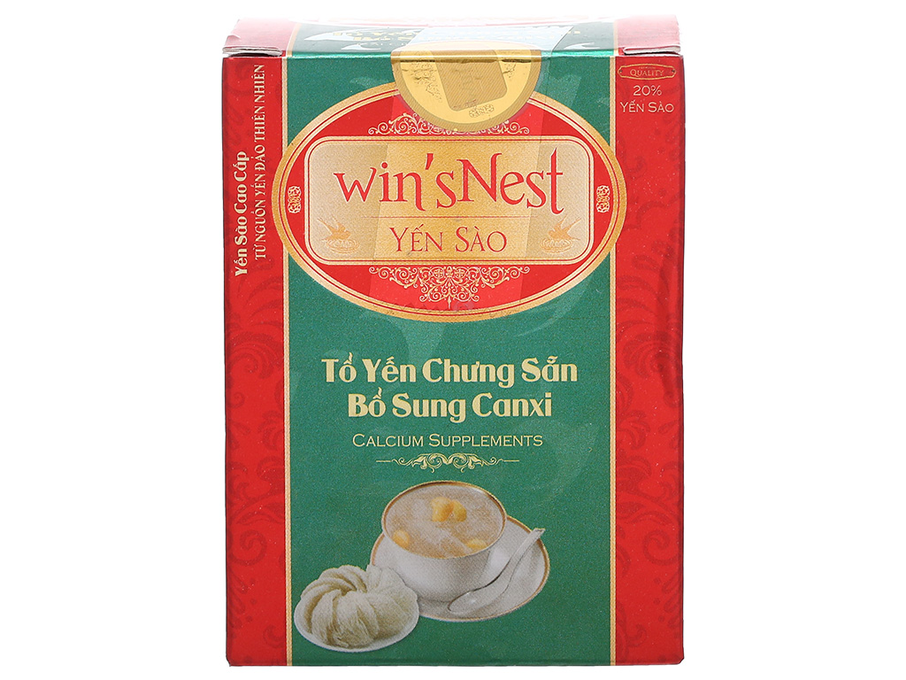 THÙNG 72 LỌ YẾN SÀO WIN'SNEST TỔ YẾN CHƯNG SẴN BỔ SUNG CANXI 20% (70ML/LỌ)