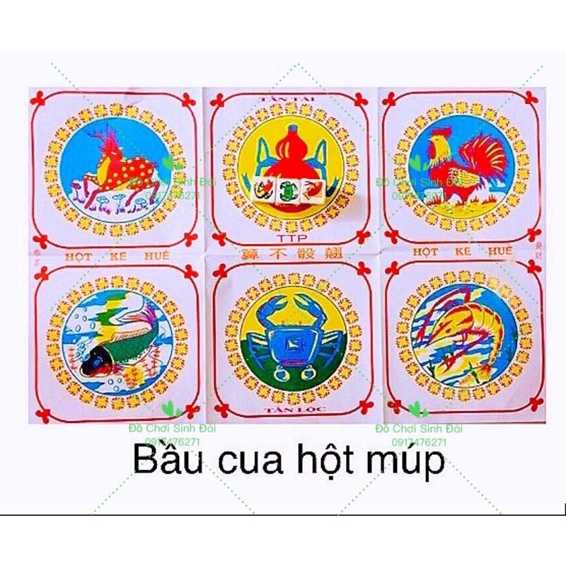 Cờ bầu cua - combo 2 bộ hột đá và hột múp