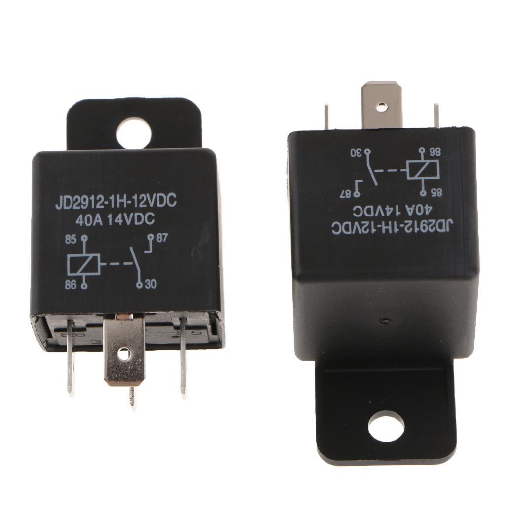 2Pcs Car Automotive Truck 12 DC 40A AMP Relay 4Pin Waterproof