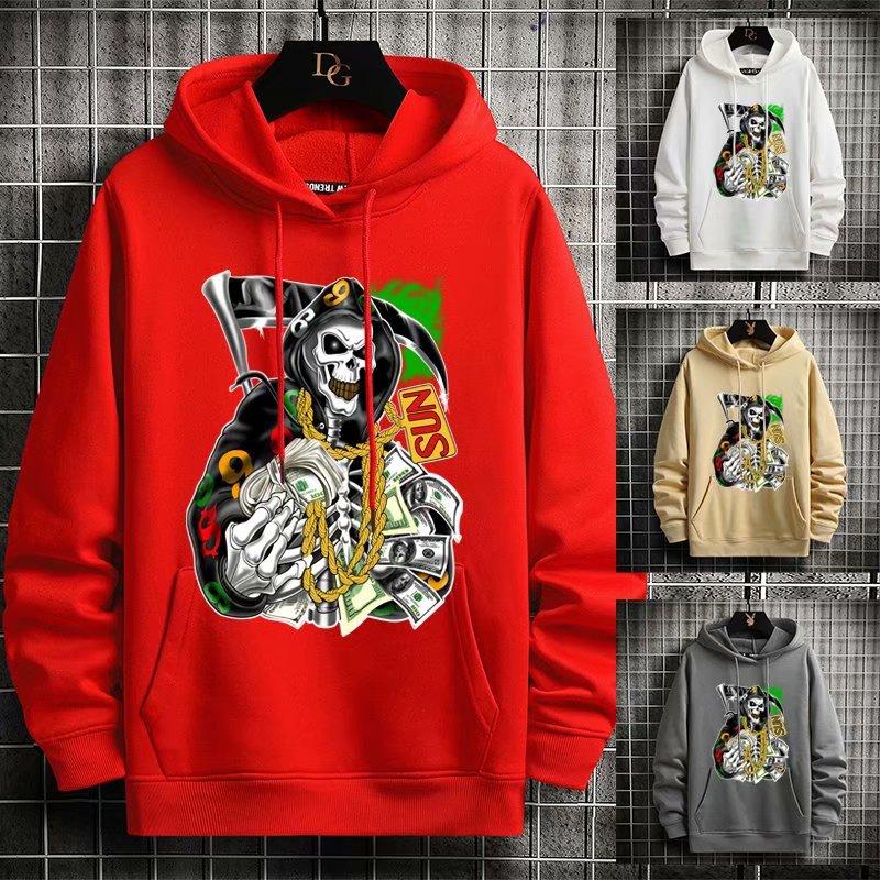 Áo khoác hoodie dáng rộng in họa tiết thời trang 8 màu phong cách trẻ trung