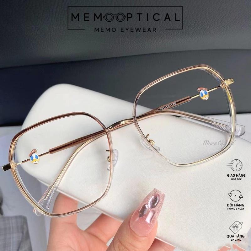 Gọng Kính Cận Hàn Quốc Dáng Vuông Vịt Donald Cao Cấp Memo Eyewear DN202