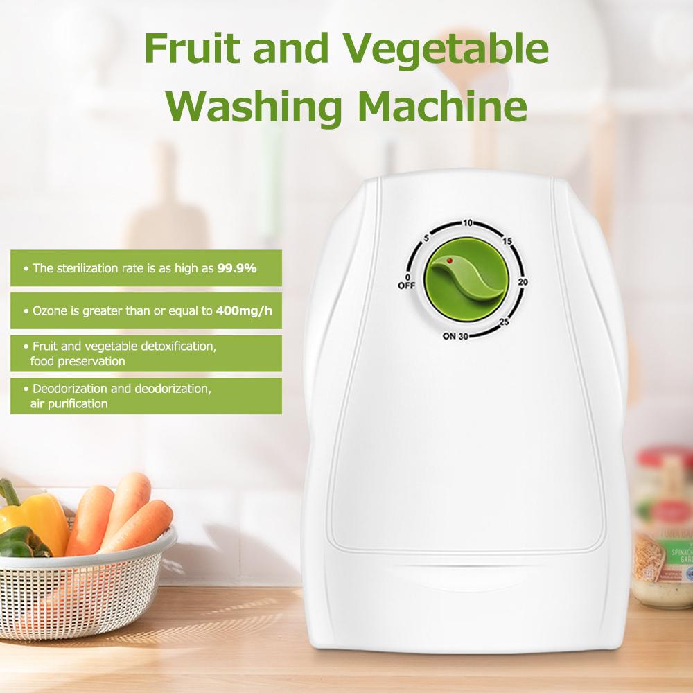 Ozone Water Purifier 400Mg/H 6 Speed 5-30Min Timing Household Mini Kitchen Fruit And Vegetable Cleaner Ozone Sterilizer