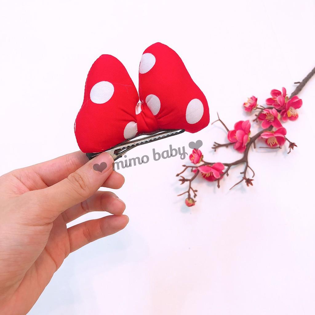 Băng đô phụ kiện tóc hình nơ mickey đỏ xinh xắn cho bé