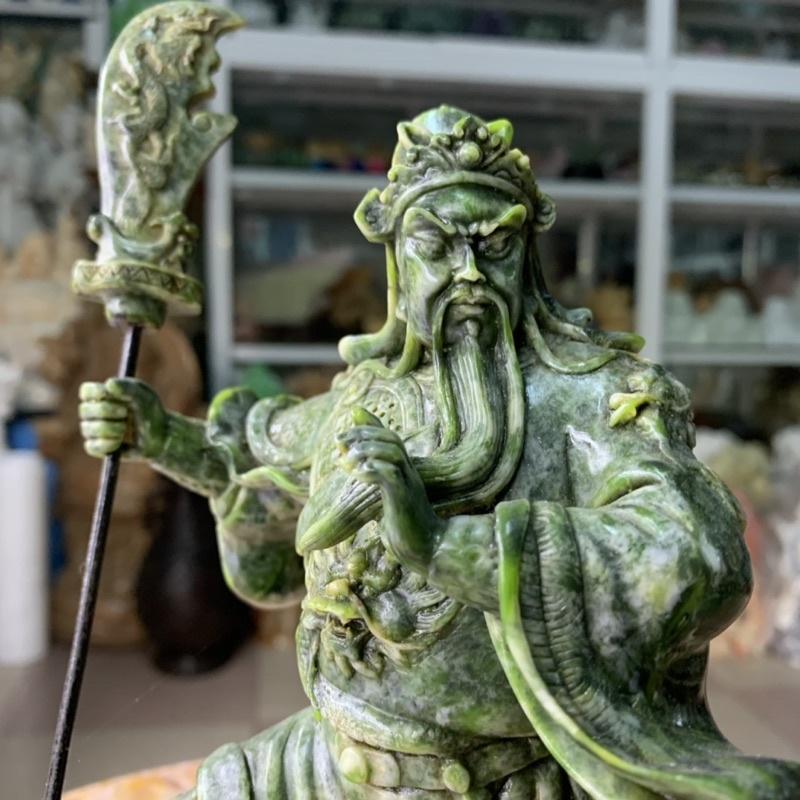 Tượng Quan Công Đá Đúc - cao 26.5cm