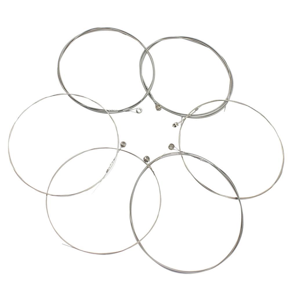 6pcs White Guitar Strings for Electric