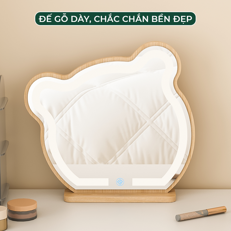 Gương led để bàn hình gấu dễ thương AP318