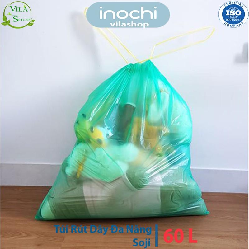 Túi Rút Dây Đa Năng, Túi Tự Hủy Cao Cấp Inochi, Kích Cỡ 60L Chất Liệu Nhựa Nguyên Sinh Không Mùi - Dai - Khó Rách.