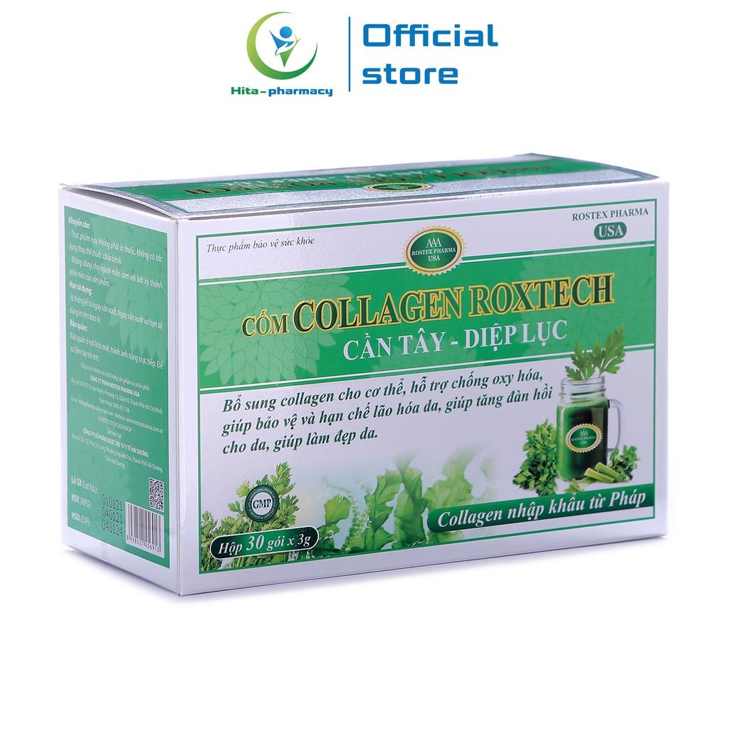 Cốm Collagen Cần Tây Diệp Lục đẹp da, giảm nám sạm da - 30 gói