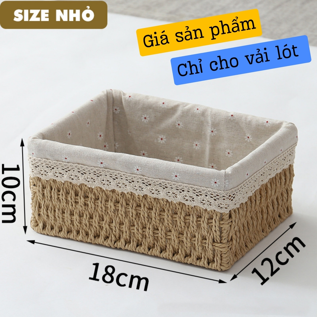 Vải Dùng Để Lót Rổ Cói ANKAN, Giỏ Đựng Đồ, Đựng Trái Cây, Chụp Ảnh Decor (Giá chỉ phần vải)