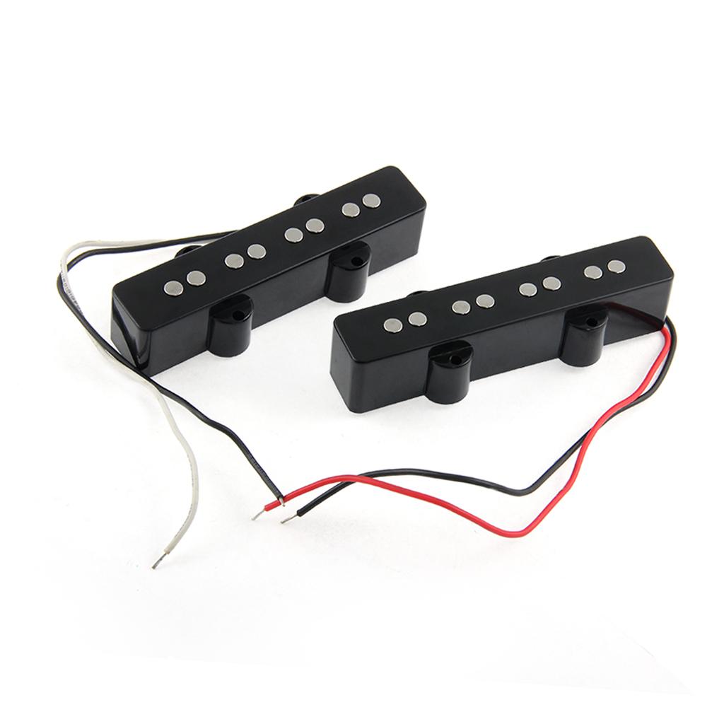 Sunnimix 2 Cái 4 Dây Noiseless Mở Phong Cách Bán Cho Jazz Bass Guitar Thay Thế Phần Đen