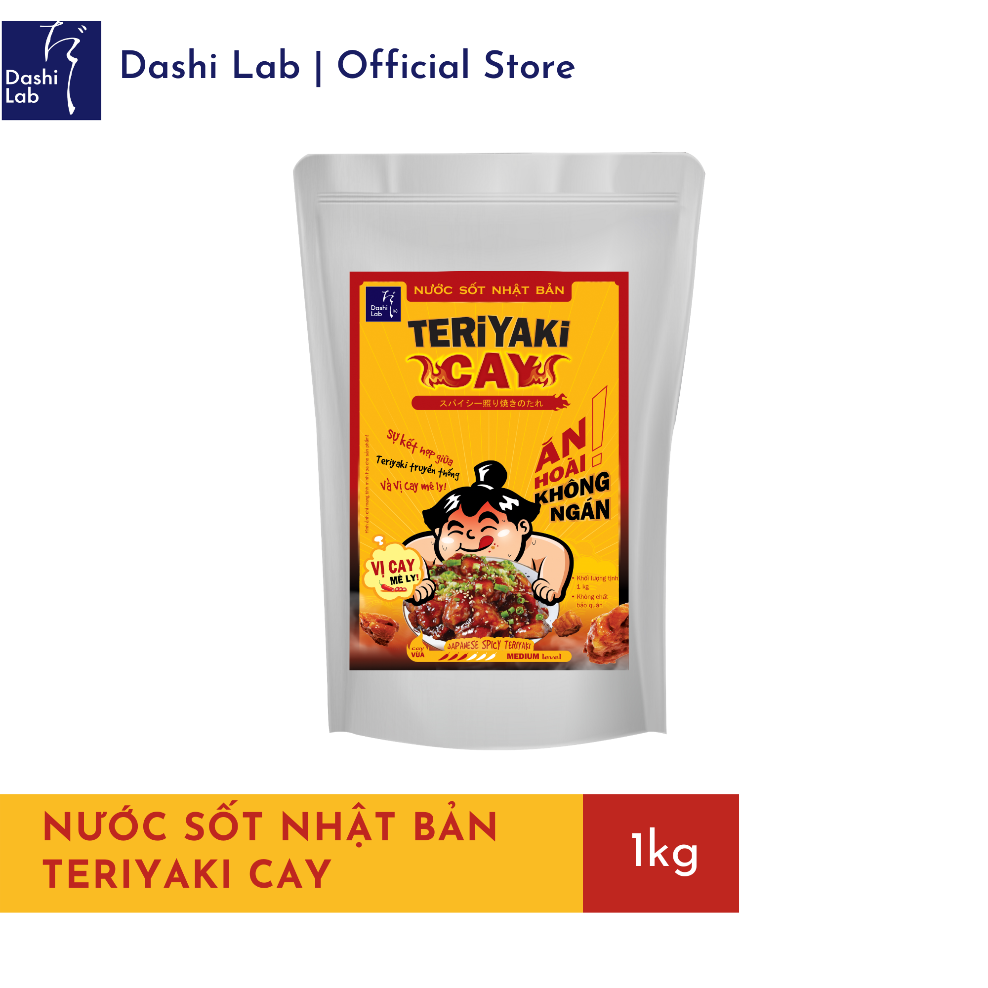 Nước sốt Nhật Bản Teriyaki Cay - Dashi Lab - 1kg/túi - chay mặn đều dùng được