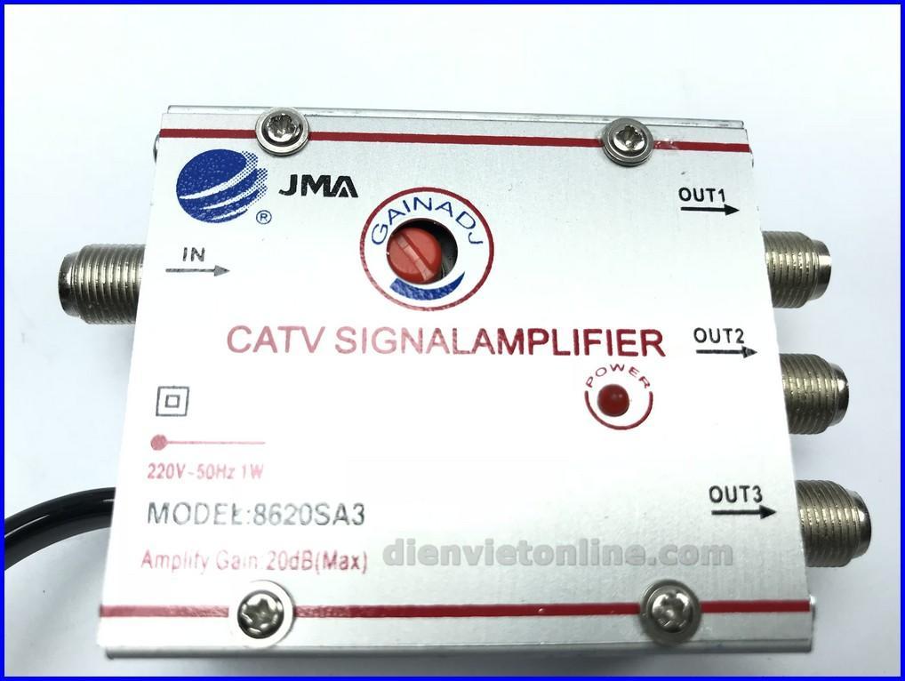 Bộ chia truyền hình cáp 1 ra 3 khuyếch đại tín hiệu JMA ( cắm điện )