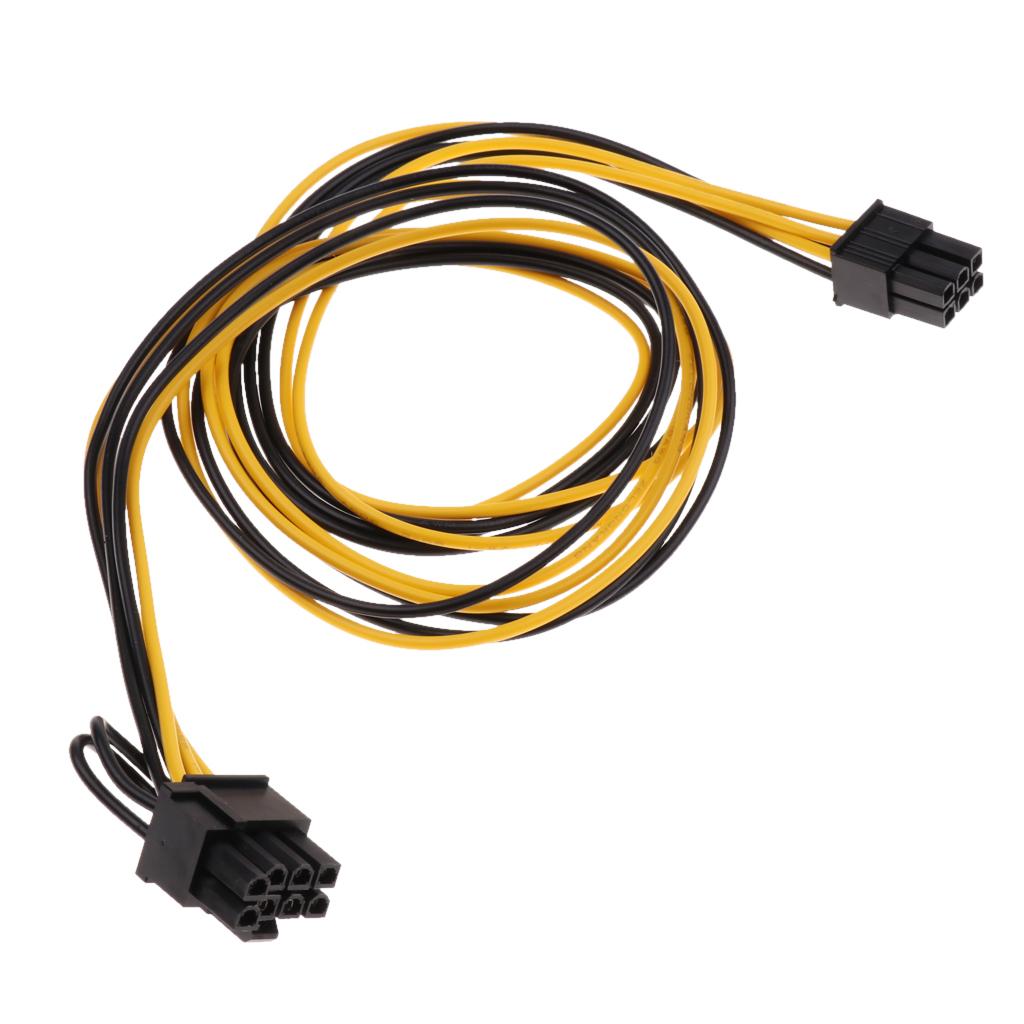 PCI-E 6-pin To 6+2-pin Power Splitter Cable Graphics Video Card Cord