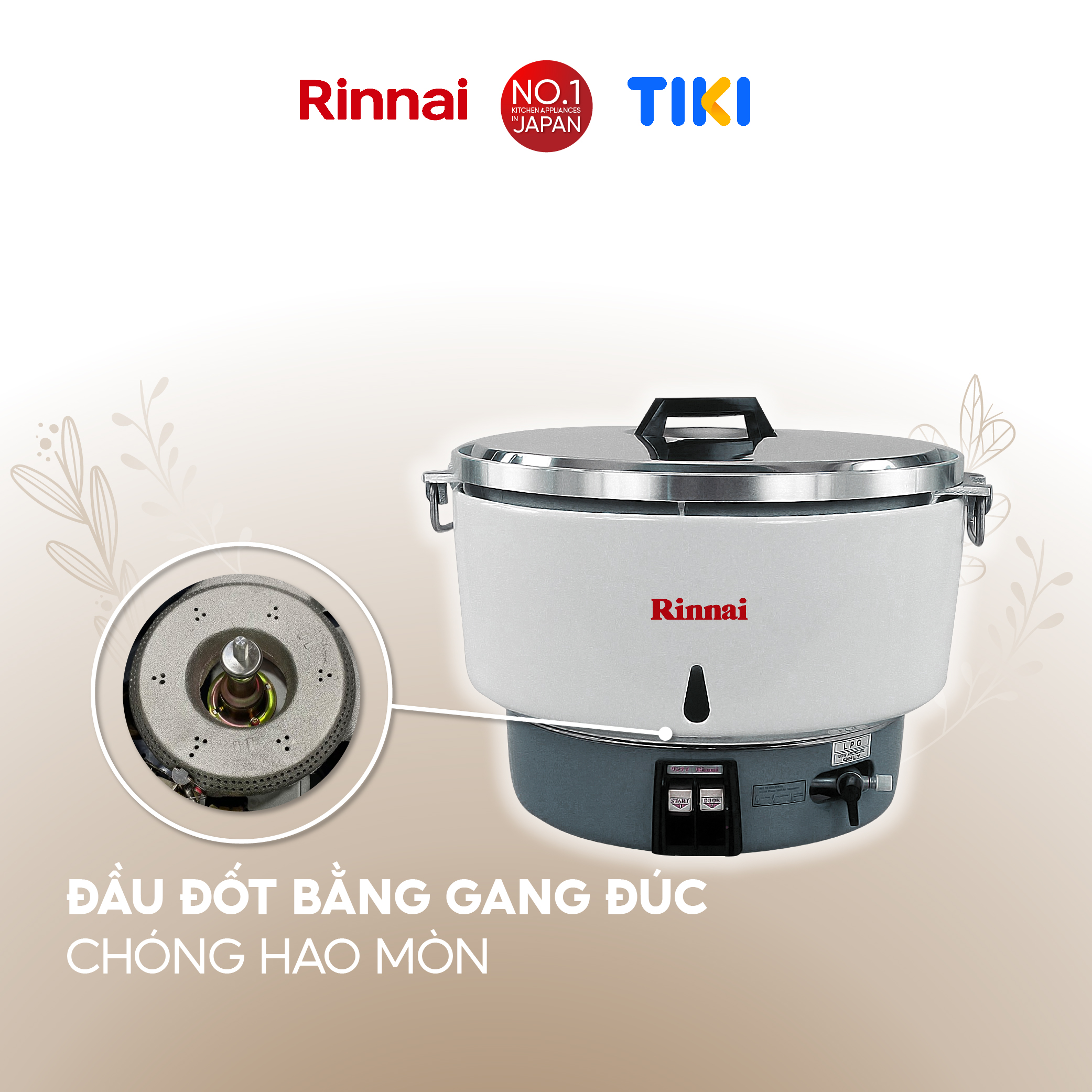 Nồi cơm gas Rinnai RTL-R10 dung tích 10 lít - Hàng chính hãng.