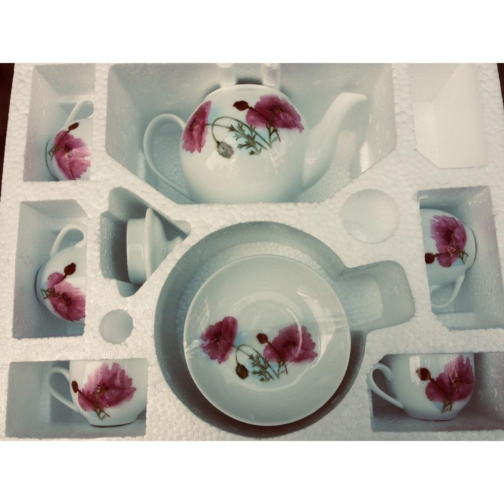 Bộ ấm chén Bát Tràng