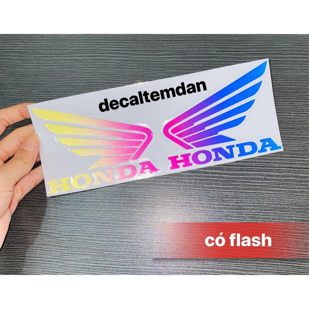 DDXM - v30/2 - DECAL CÓ PHẢN QUANG HÌNH CÁNH CHIM MÀU SẮC NHƯ HÌNH DÁN TRANG TRÍ...