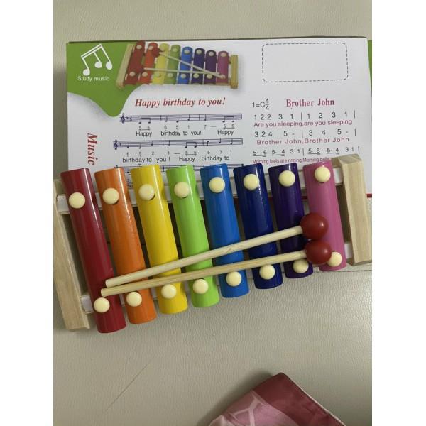 Đàn Xylophone bằng gỗ gõ bằng tay, Đòng hồ gỗ, Tháp cầu vồng
