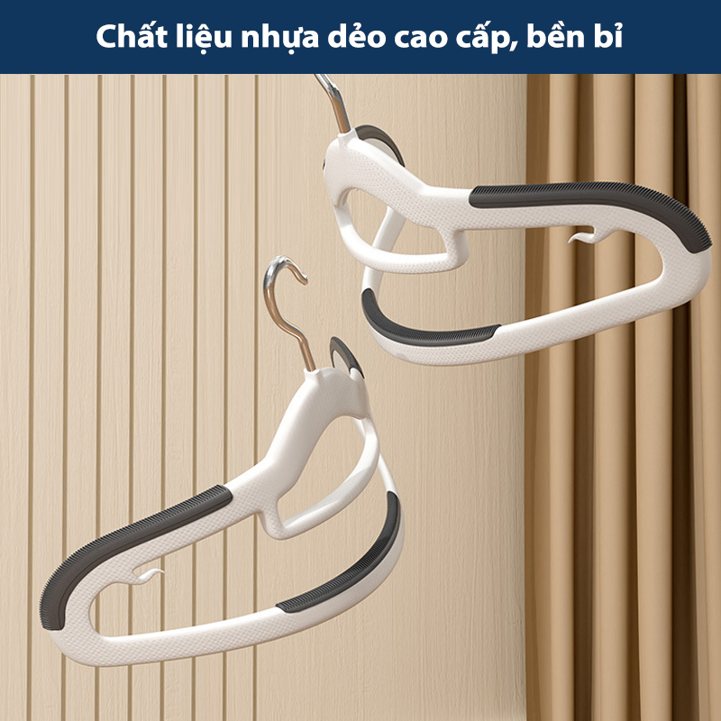 Móc Treo Quần Áo Chống Trượt Xoay 360 Đa Năng Chất Liệu Nhựa Cao Cấp Bền Bỉ Chịu Được Vật Nặng, Mắc Áo Nhựa - Giao Màu Ngẫu Nhiên