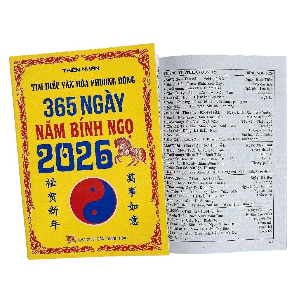 Sách - Tìm Hiểu Văn Hóa Phương Đông - 365 Ngày Năm Bính Ngọ 2026