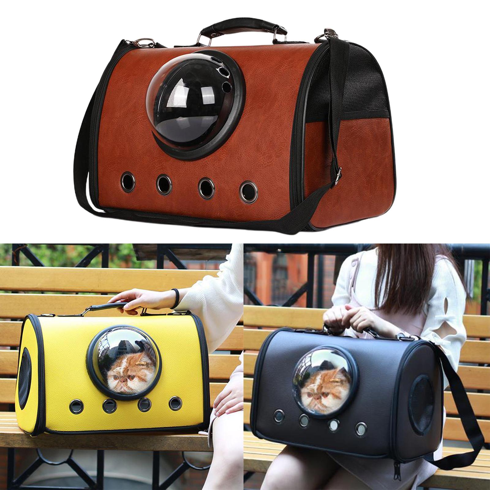 Pet Travel Backpack Bag Cat Puppy Dog Carrier Breathable Durable Brown