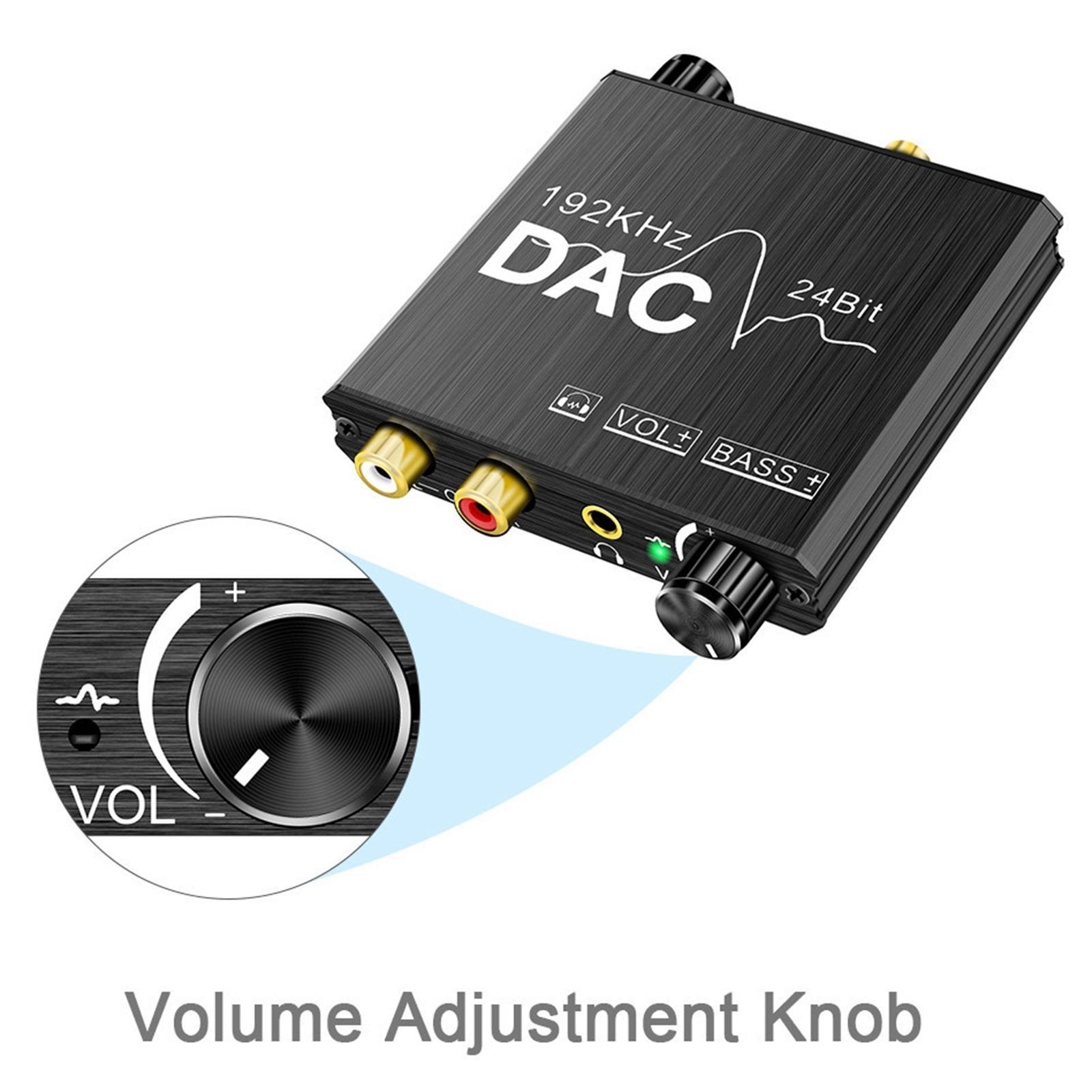 192KHz To Analog Converter Optical 24Bit 3.5mm 1x